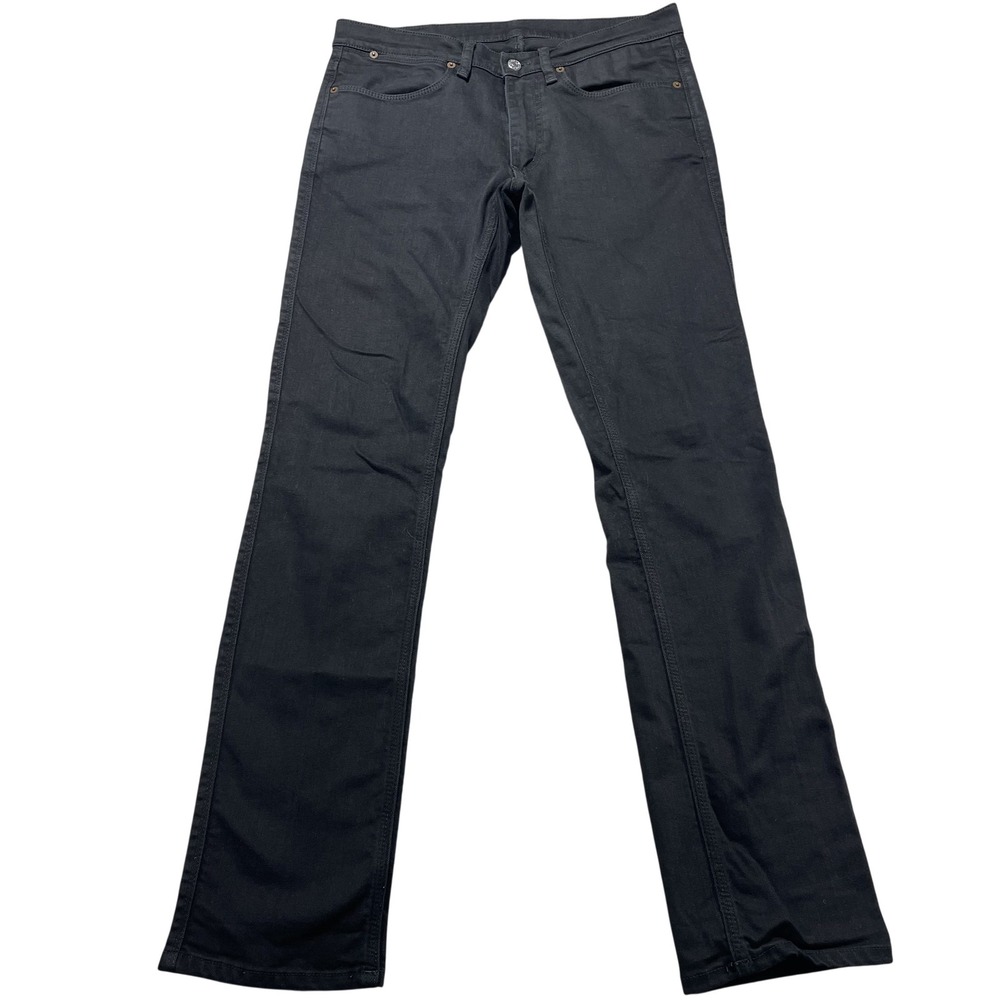 Acne Studios Max Stay Black Jeans Men's 32x32 Made in Italy Slim Fit Black Denim